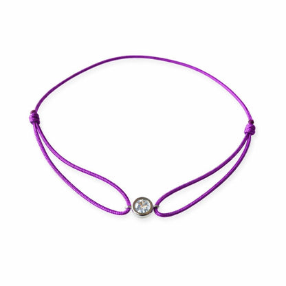 Pulsera Hilo de Seda y Diamantes de Laboratorio