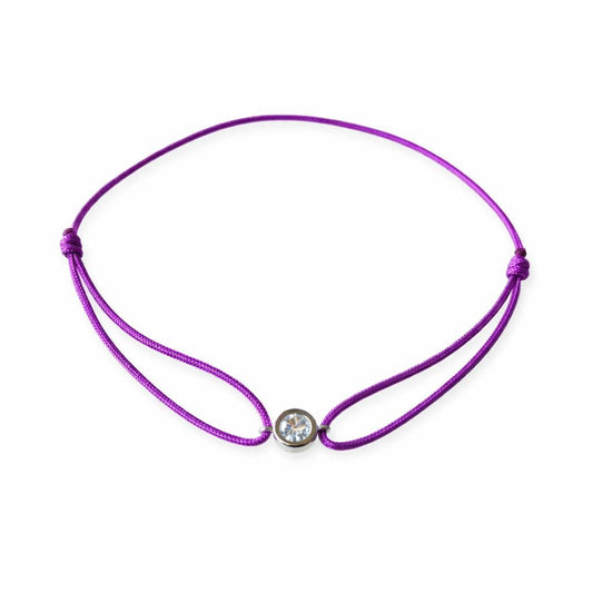 Pulsera Hilo de Seda y Diamantes de Laboratorio