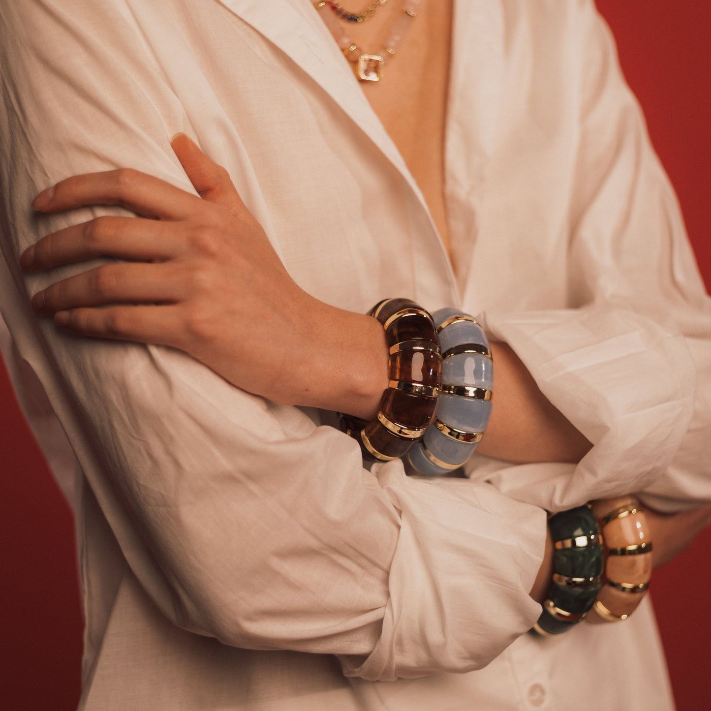 Pulsera Verano Multicolor |Brazalete elástico en Resina