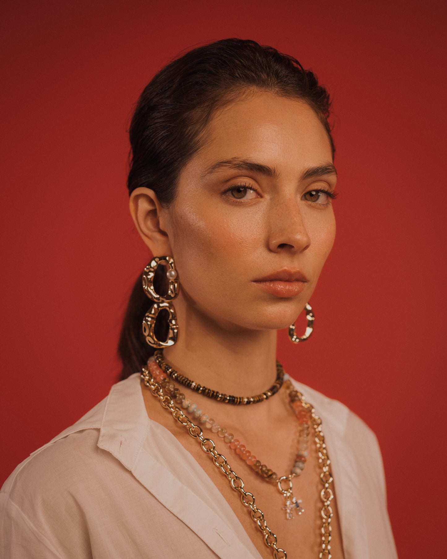 Collar Ocean Stone beaded Push
