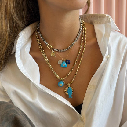 Dije Natural Stone Fish