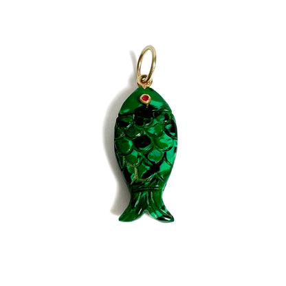 Dije Natural Stone Fish