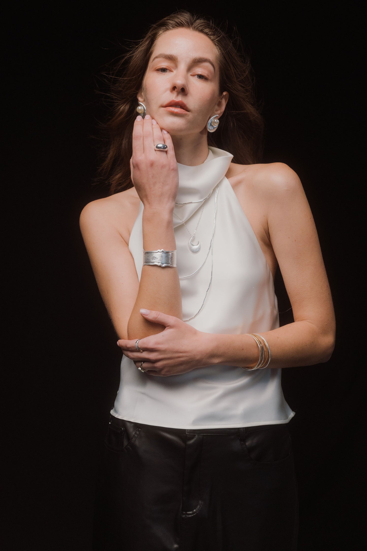 Aretes Alba Lunar Perlada