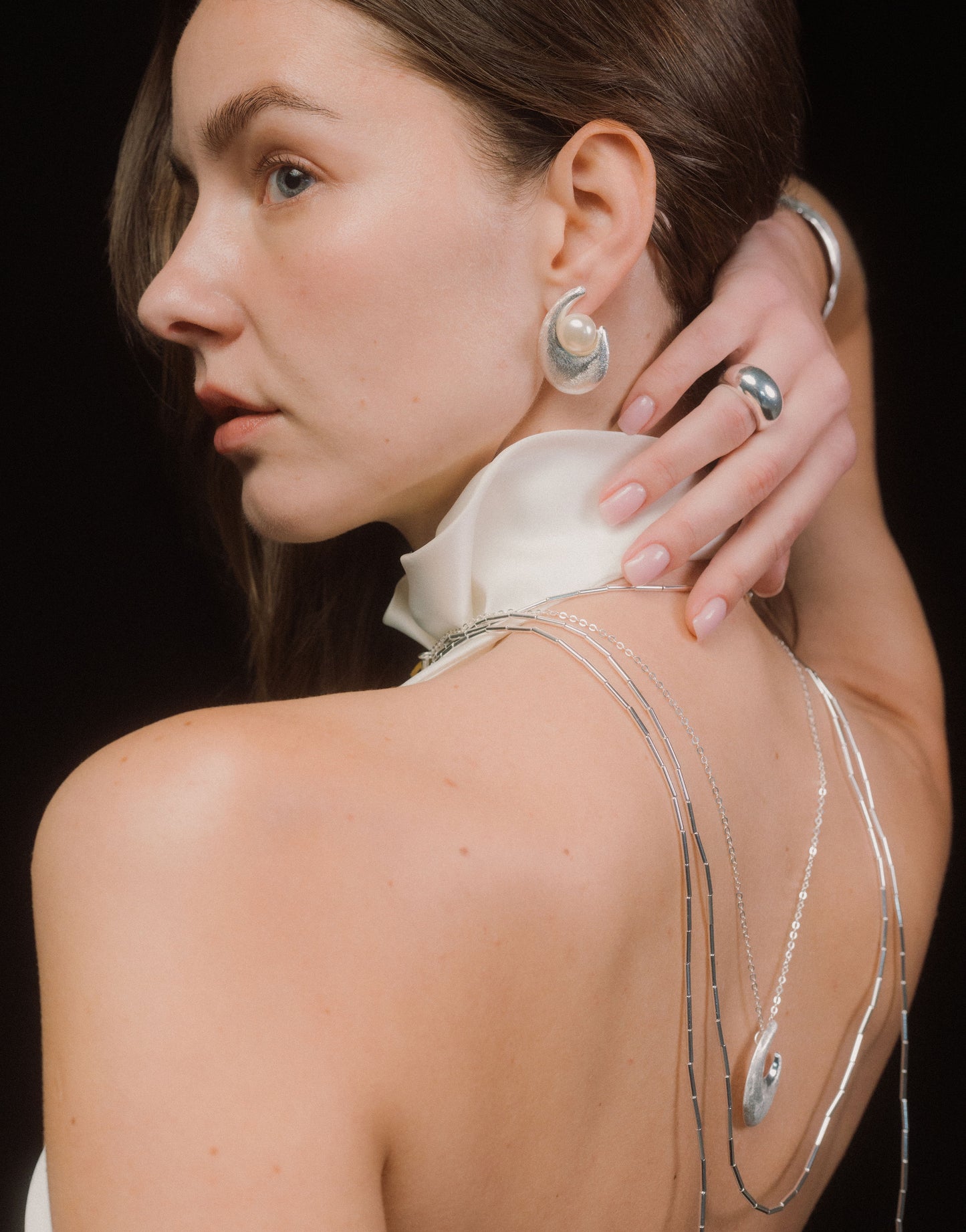 Aretes Alba Lunar Perlada