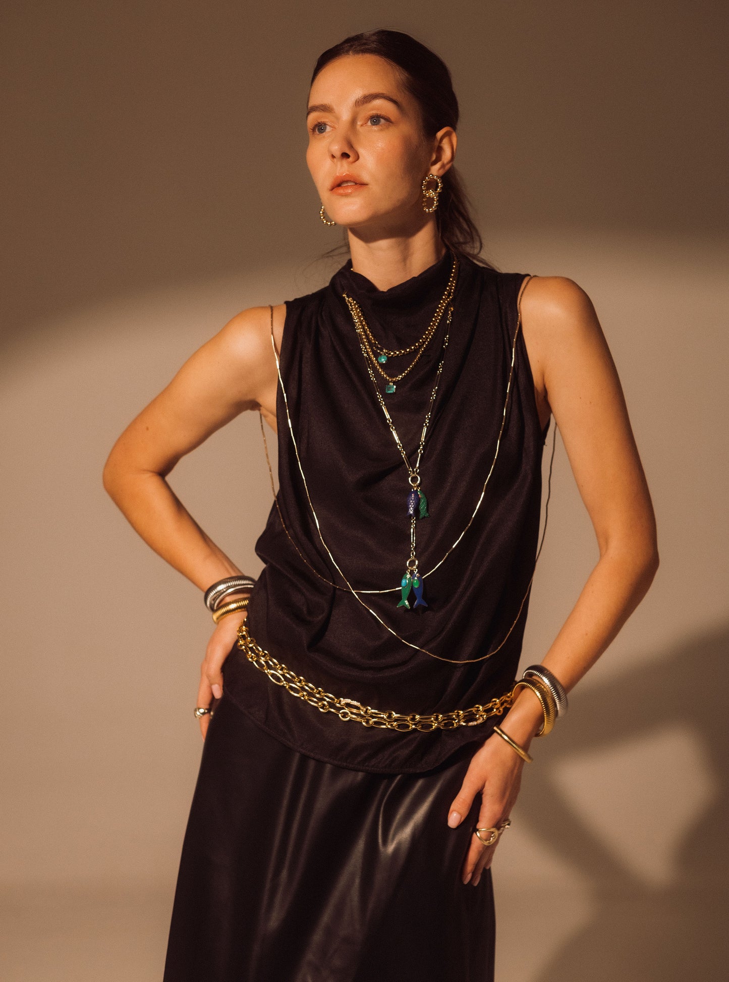 Cadena Cintila Dorada