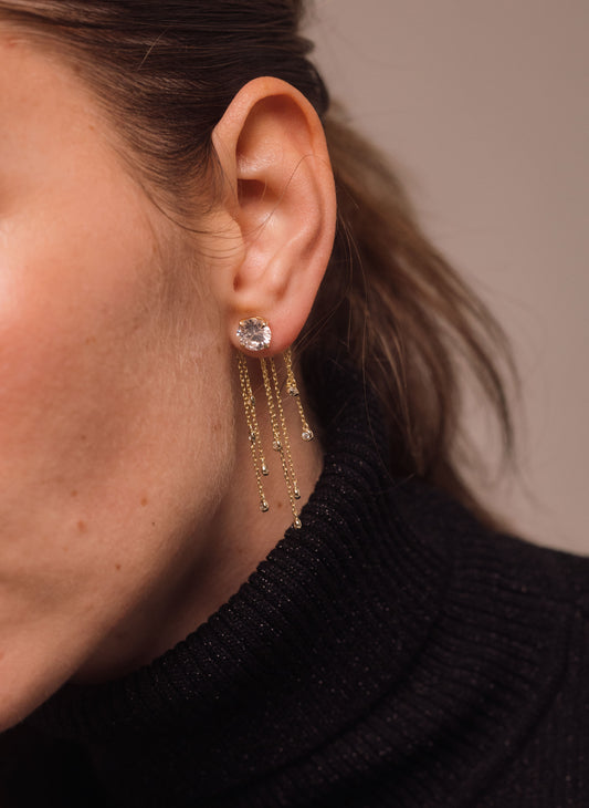 Aretes Round Diamond Studs