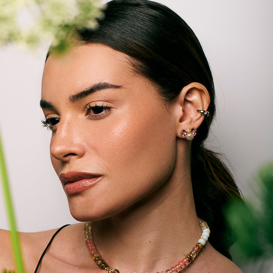 Earcuff Trio Diamond plateado