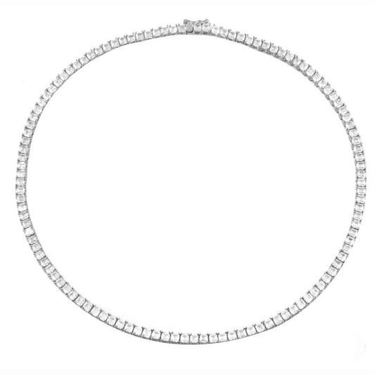 Cadena plateada Tennis white