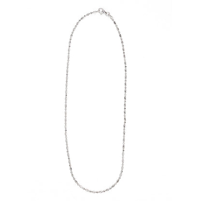 Cadena plateada Oval Dots