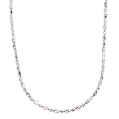 Cadena plateada Oval Dots
