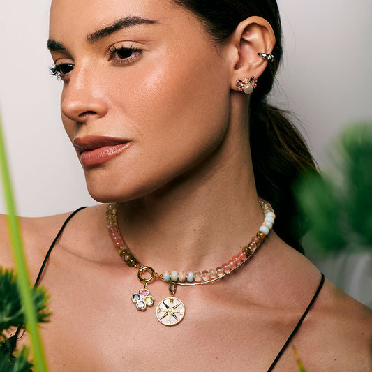 Collar Ocean Stone beaded Push