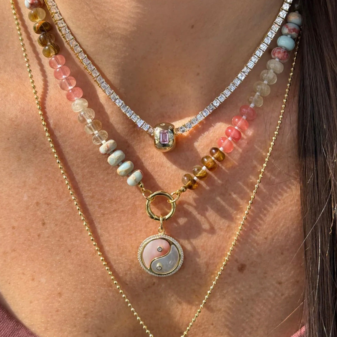 Collar Ocean Stone beaded Push