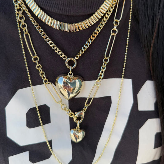 Dije Jumbo Puff Heart Charm
