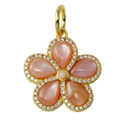 Dije Madreperla Flower Charm